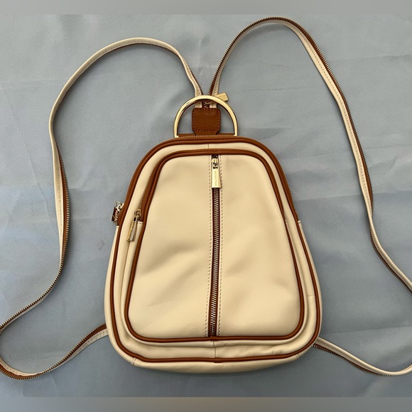 Valentina Handbags - VALENTINA Italian Genuine pebbled leather zipper bookbag/cross body bag